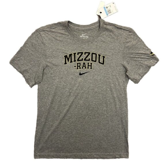 Nike Missouri Tigers Mizzou Mens Tee T-Shirt Football Gray Size M - Medium - NWT - Picture 1 of 11